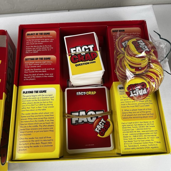 2011 Fact or Crap Board Game Family Game Trivia with Attitude, English Ages 12+ - Picture 8 of 16